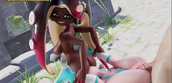  marie and marina face sitting blender animation
